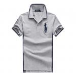 t-shirt ralph lauren hommes classic fit soft-touch blue pony gray